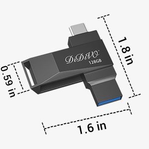 USB Flash Drive 64GB 128GB 256GB 512GB Brzi 2-u-1 USB-C Flash Drive USB 3.0 Thumb Drive Memorijske kartice Metalni Jump Drive Vanjska pohrana_voghion.com