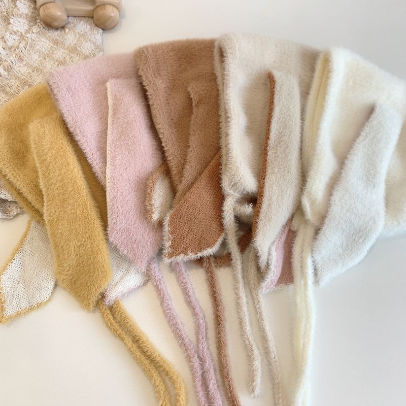 Cute Baby Hat Winter Long Rabbit Ears Soft Plush Warm Cap Kids Girls Rabbit Fur Skullies Beanies Knitted Hat Toddler Bonnet_voghion.com