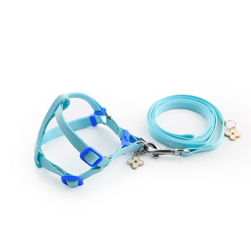 Tweede generatie verbeterde versie effen harnas met pruimenbloesem ornament huisdier borstband nylon hondenriem_voghion.com