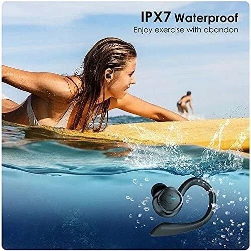 Wireless Bluetooth Earbuds With Microphone IPX7 Waterproof 60Hrs Playtime Stereo_voghion.com