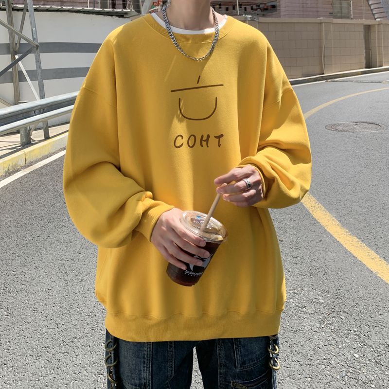 Felpa con cappuccio a maniche lunghe alla moda per uomo, girocollo, primavera, camicia ampia, giacca taglie forti, coppia, taglia 12_voghion.com