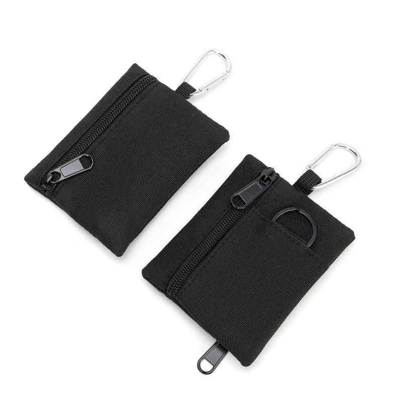 Portafoglio piccolo minimalista da campeggio tattico per esterni, arrampicata, pesca, portamonete con cerniera, porta carte, chiave, auricolari_voghion.com