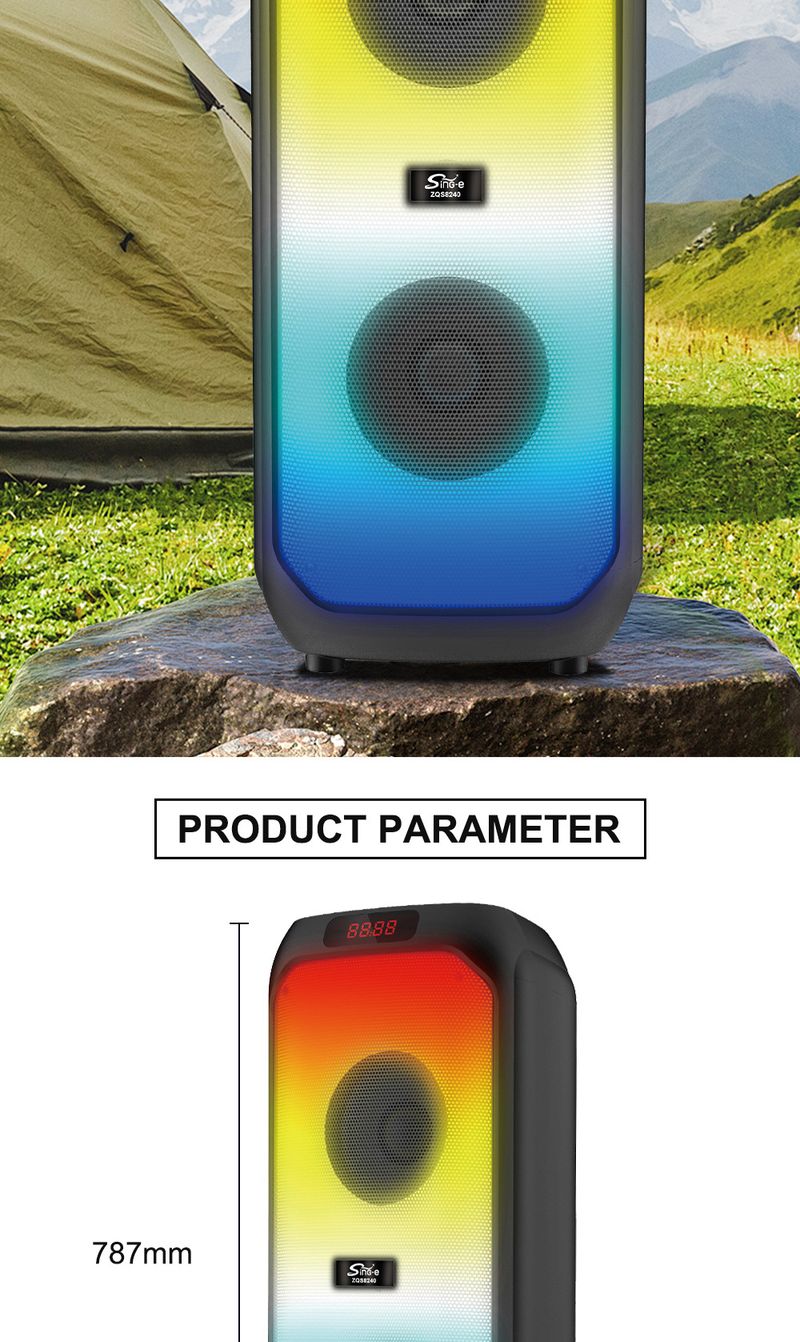 ZQS8240 Bärbar Bluetooth-högtalare Högtalare Party Party Square Dance Bärbar trådlös högtalare_voghion.com