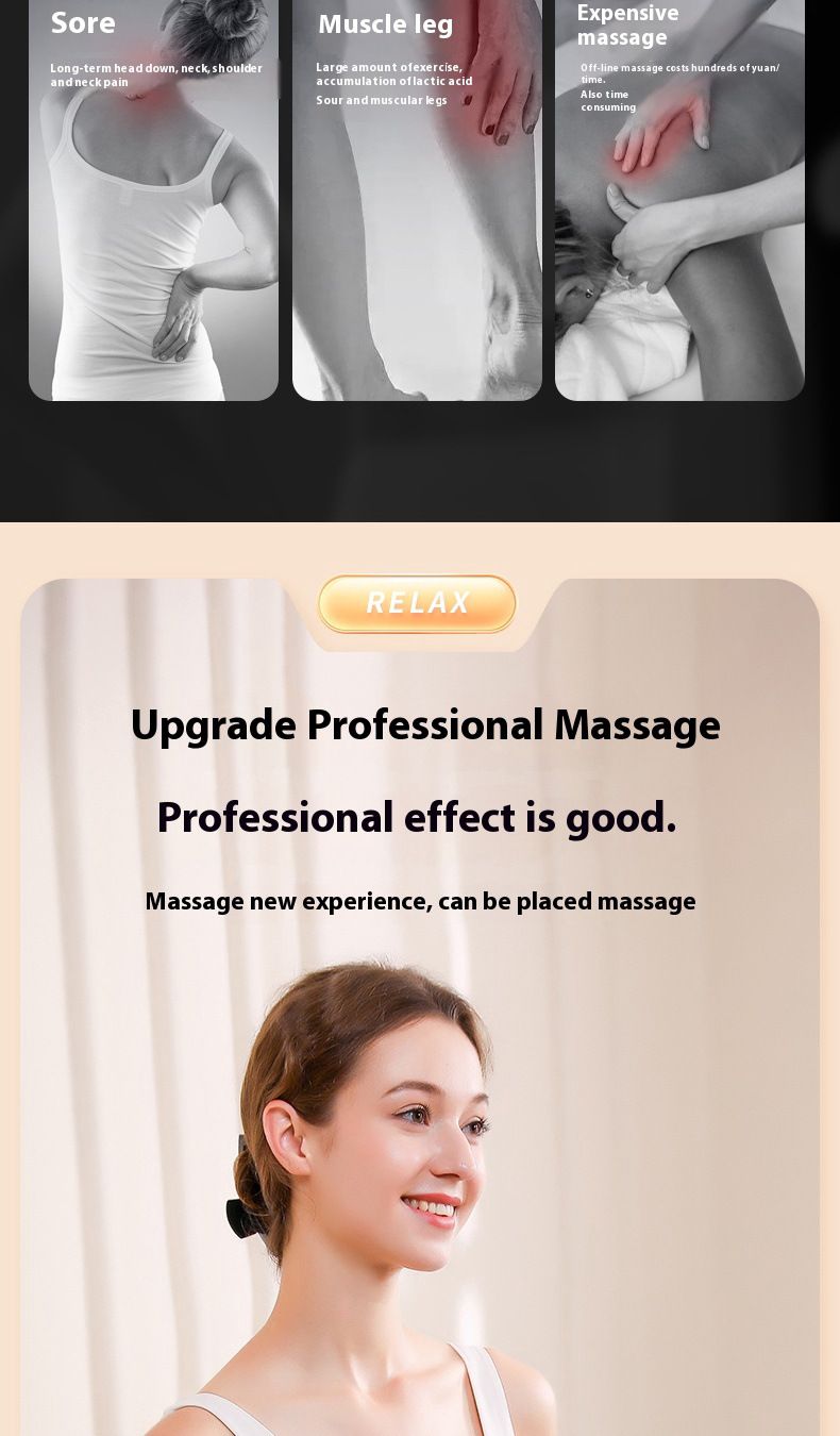 Rechargeable fascia gun Pro grade low back powerful vibration muscle relaxation massager six-head fascia gun_voghion.com