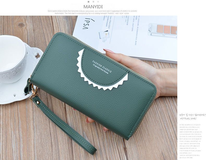 New Zipper Women's Long Handheld with Large Capacity Double Layer Wallet Fashion Mom Phone Bag_voghion.com