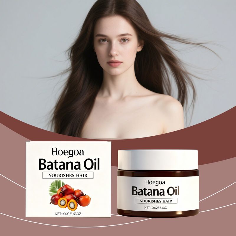 HOEGOA Batana nährende und feuchtigkeitsspendende Creme für trockenes, krauses, glattes und glänzendes Haar_voghion.com