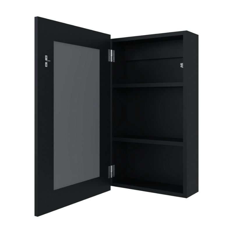 Mirror Medicine With Black Included Cabinet_voghion.com