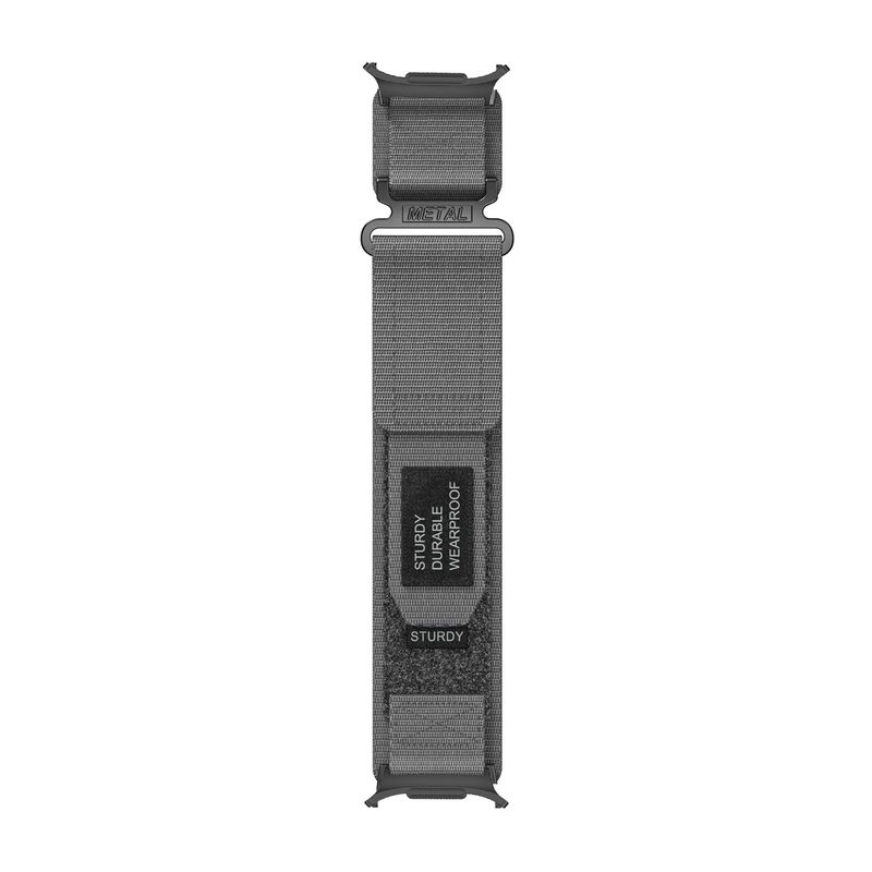 Velegnet til Samsung Galaxy Watch Ultra Metal Connector Velcro Sports Nylon Loop Flettet Rem_voghion.com