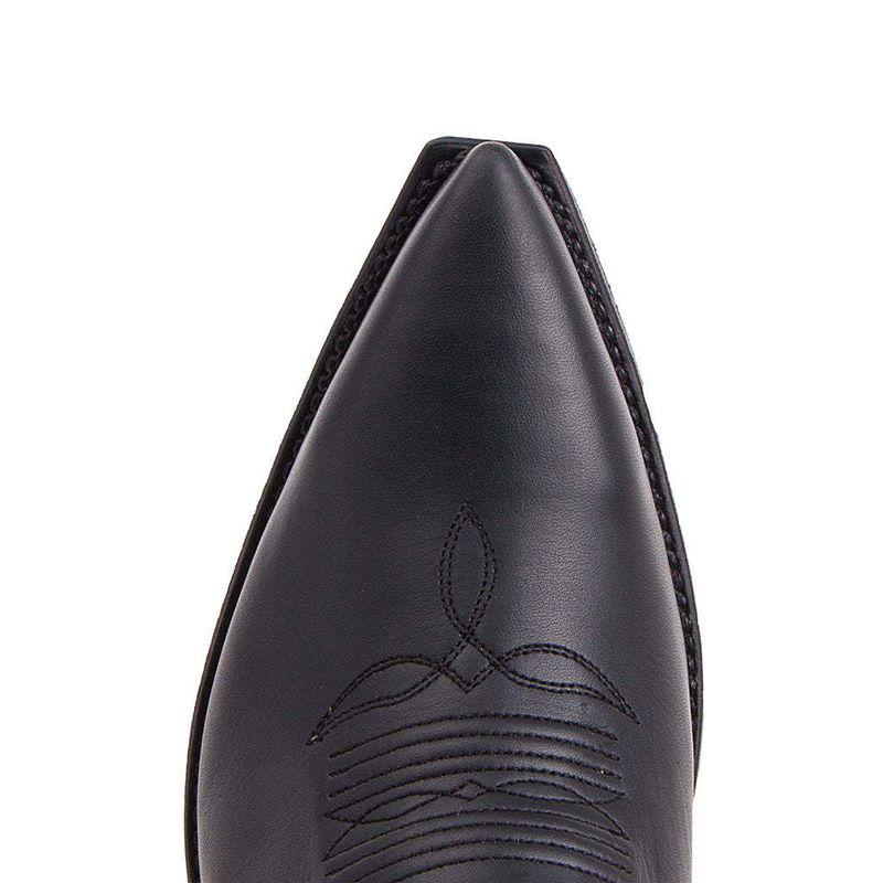 Kowbojskie buty męskie buty ze szpiczastym noskiem vintage kwadratowy nosek gruby obcas blokowy szpiczaste do połowy łydki skórzane buty kowbojskie_voghion.com