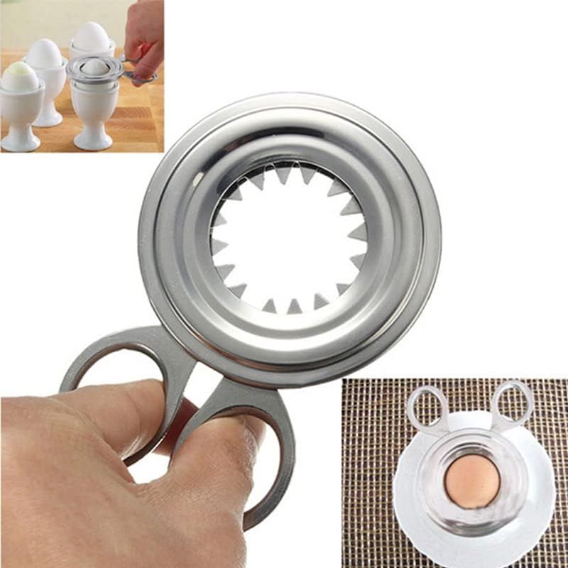 Acxico 2-Piece Egg Cutter - Stainless Steel | Scissors Slicer | Kitchen Tool | EU_voghion.com