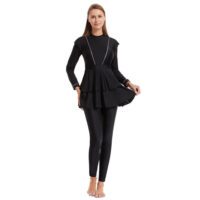 Muslim Swimwear Swimsuit Conservative Swimsuit Dress-style Sunscreen Hot Spring_voghion.com
