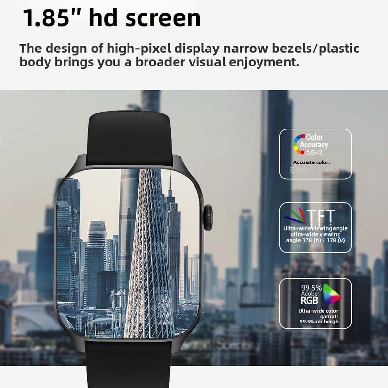 Nuovo Smart Watch T12PRO Schermo da 1,83 pollici Bluetooth Chiamata Zucchero Ossigeno nel sangue Sport Impermeabile Modello privato transfrontaliero Nessun ritardo_voghion.com