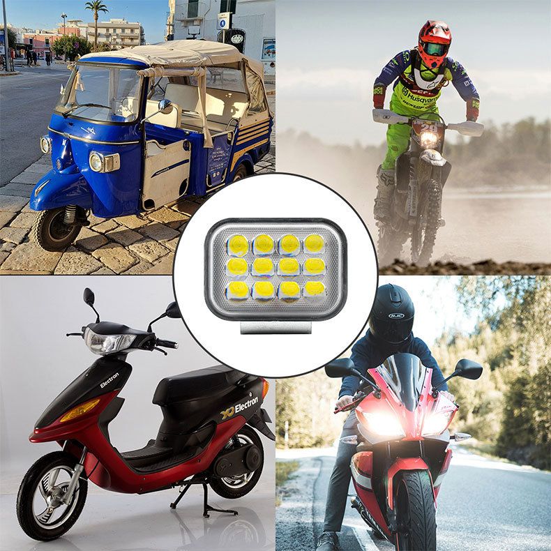 Elektrischer LED-Scheinwerfer, dynamisch, Dreirad, konstant, stark, externe Modifikation, superhelles Blinklicht_voghion.com