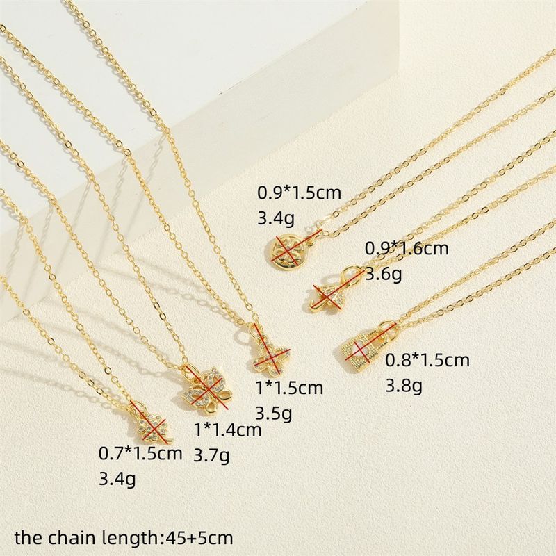 Collana girocollo in zircone con fiore a farfalla europeo e americano, indipendente, popolare, semplice, pendente a forma di goccia d'olio, con lucchetto_voghion.com