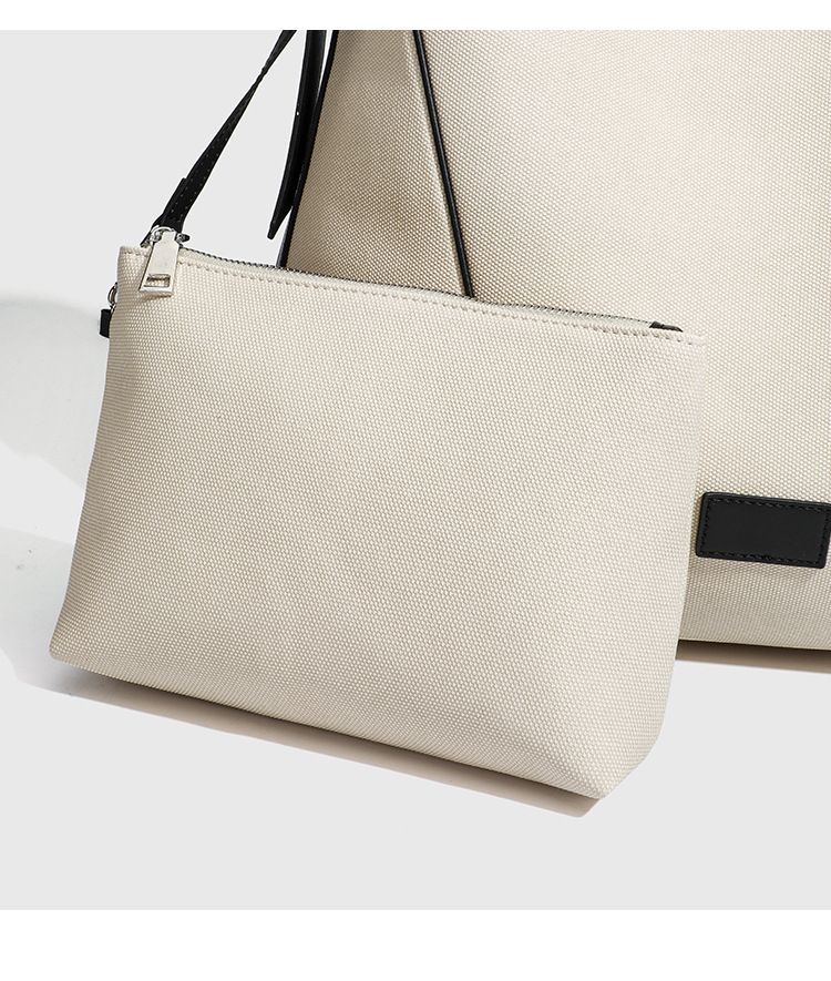 Trendy Shoulder Tote Bag For Women - Casual Canvas Crossbody Hobo Bag With Magnetic Closure, Spacious Interior & Stylish Stitching Details_voghion.com