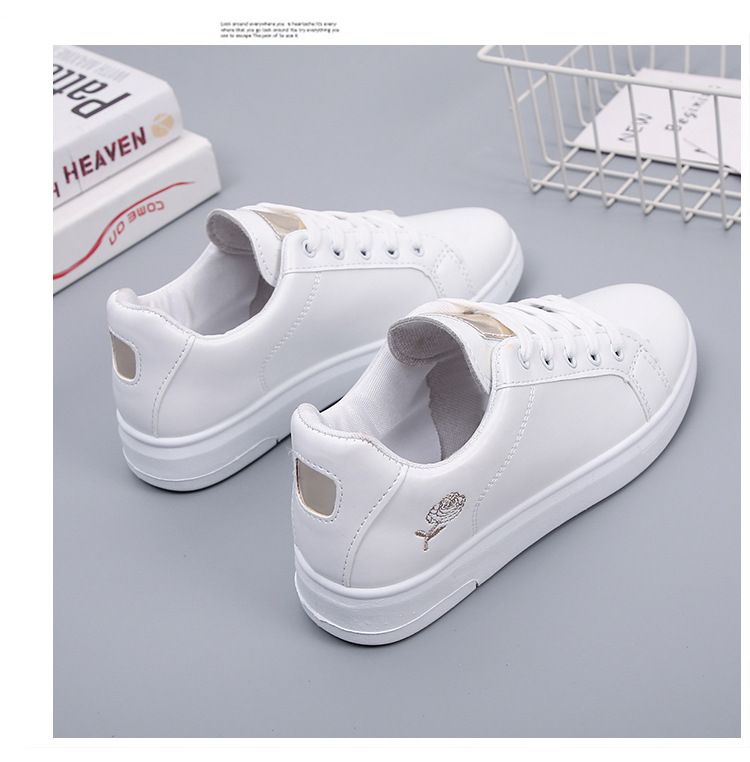 Scarpe casual basse bianche piccole sportive alla moda autunno 2023 coreane versatili da studentessa da donna con suola piatta_voghion.com