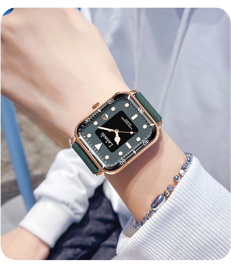 Square Wrist Watch for Women Fashion Luminous Designed Quartz Analog Women's Watch Waterproof with Silicone Strap_voghion.com