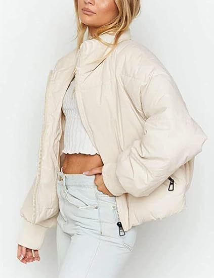 Giacca in cotone imbottita corta, calda e snellente, stile pigro, da donna, 2025_voghion.com