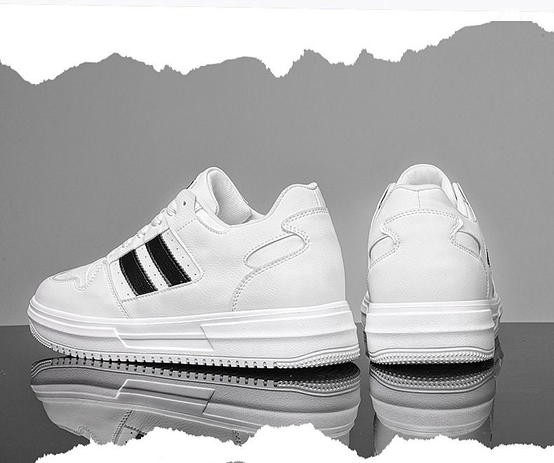 Unsichtbare Höhenvergrößerung Herrenschuhe Lässige kleine weiße Boardschuhe Atmungsaktive, abriebfeste, rutschfeste dicke Sohle_voghion.com