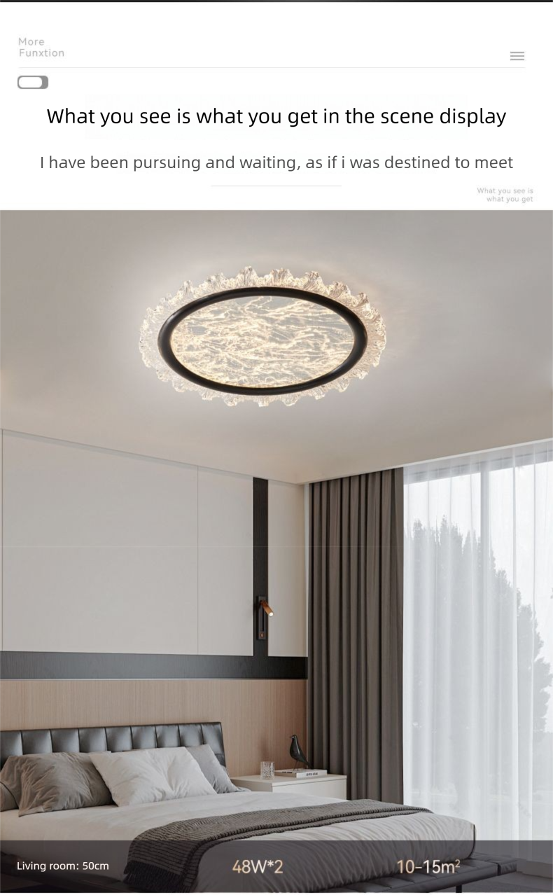 Lampada da camera da letto principale minimalista Yifei con luce LED Cloud Mist di alta qualità, lussuosa, apparecchi di illuminazione italiani_voghion.com