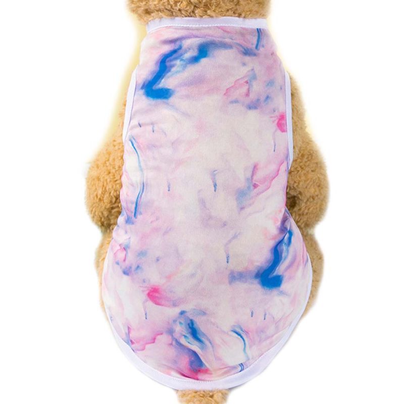 New Pet Clothes Tie-Dye Summer Vest Jumpsuit Quick-Dry Breathable Large Medium Small Dog Clothing_voghion.com