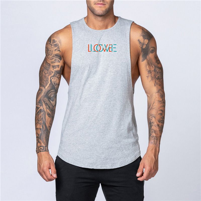 Men's Sleeveless Bodybuilding Tank Top for Iron Training and Fitness, American Style Muscle Building Exercise, Loose and_voghion.com