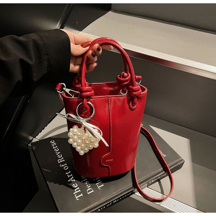 Women's Bucket Bag Stylish Silver Spice Single Shoulder Crossbody Bag With Retro Texture Carrying Bucket Bag_voghion.com