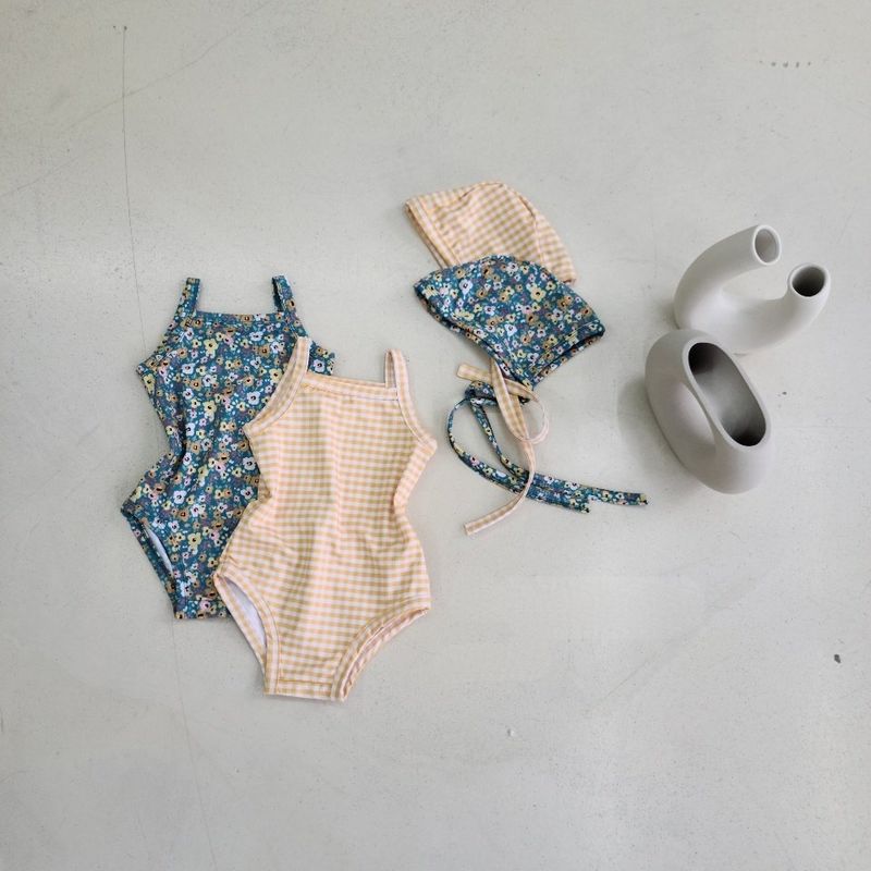 Schattig babybadpakje met afneembare capuchon voor meisjes - Zacht nylon badpakje voor pasgeborenen (0-12 maanden, 80 cm en kleiner)_voghion.com
