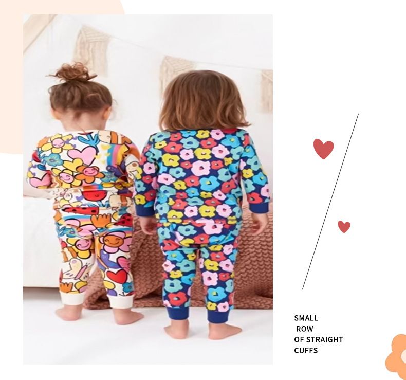 Pijamas de manga larga para niñas de 2 a 7 años, primavera y otoño, 2024_voghion.com