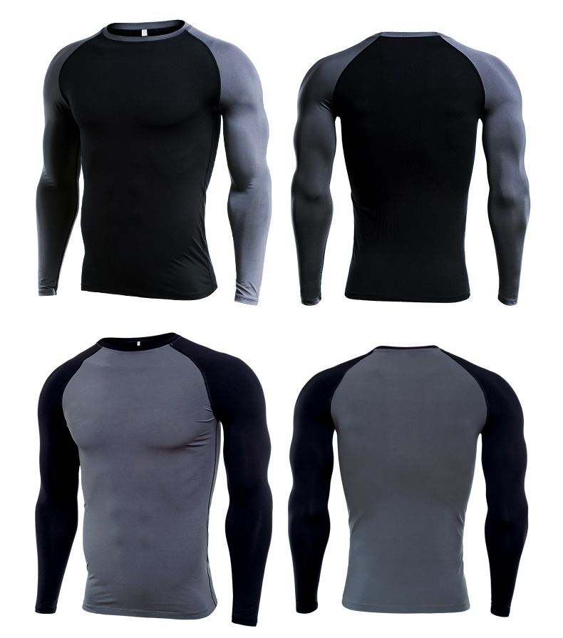 Multi Functional Fitness Suit Men's Four Season High Elasticity Breathable Quick Drying Long Sleeved Sportswear_voghion.com