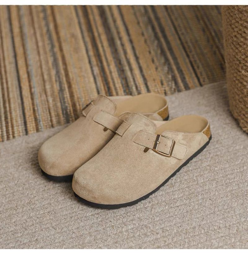 Pantofole da donna in tessuto con punta piatta, alla moda, con suola piatta, taglia grande_voghion.com