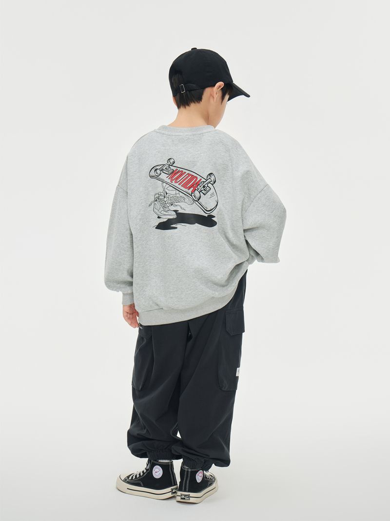 Kinderkleidung Buchstaben bedruckte Freizeithose mittlerer und großer Overall_voghion.com