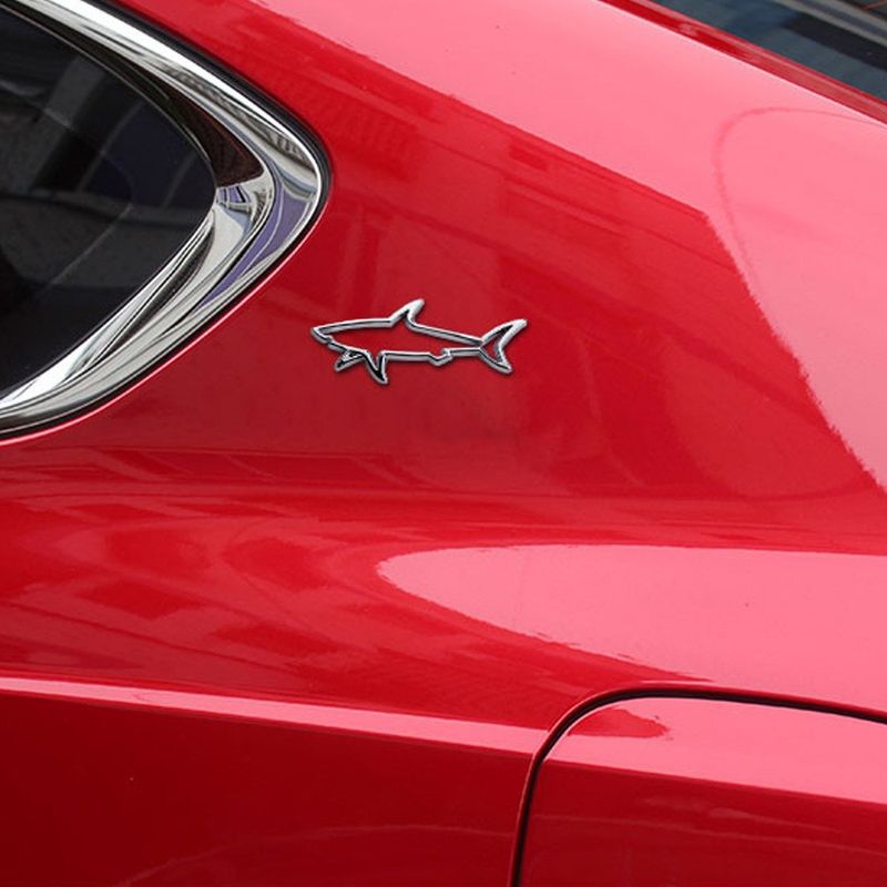 Metal Hollow Fender Shark Gill Modification Decoration Side Marker Personalized Car Sticker_voghion.com