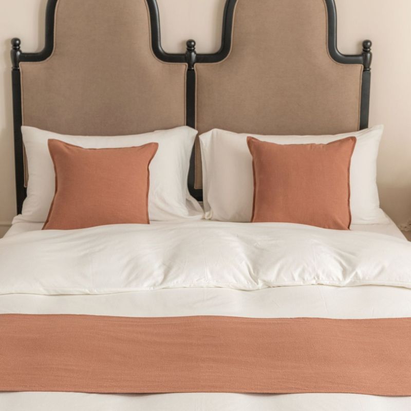 Bandiera da letto in lino di cotone tinta unita in stile europeo e americano, asciugamano da letto in lino di cotone per hotel, hotel, locanda_voghion.com