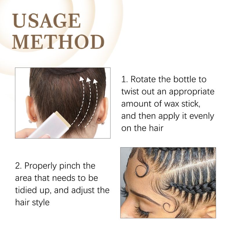 Cera per capelli EELHOE, forma in stick, styling duraturo, capelli lisci e crespi, pomata rassodante morbida in stick_voghion.com