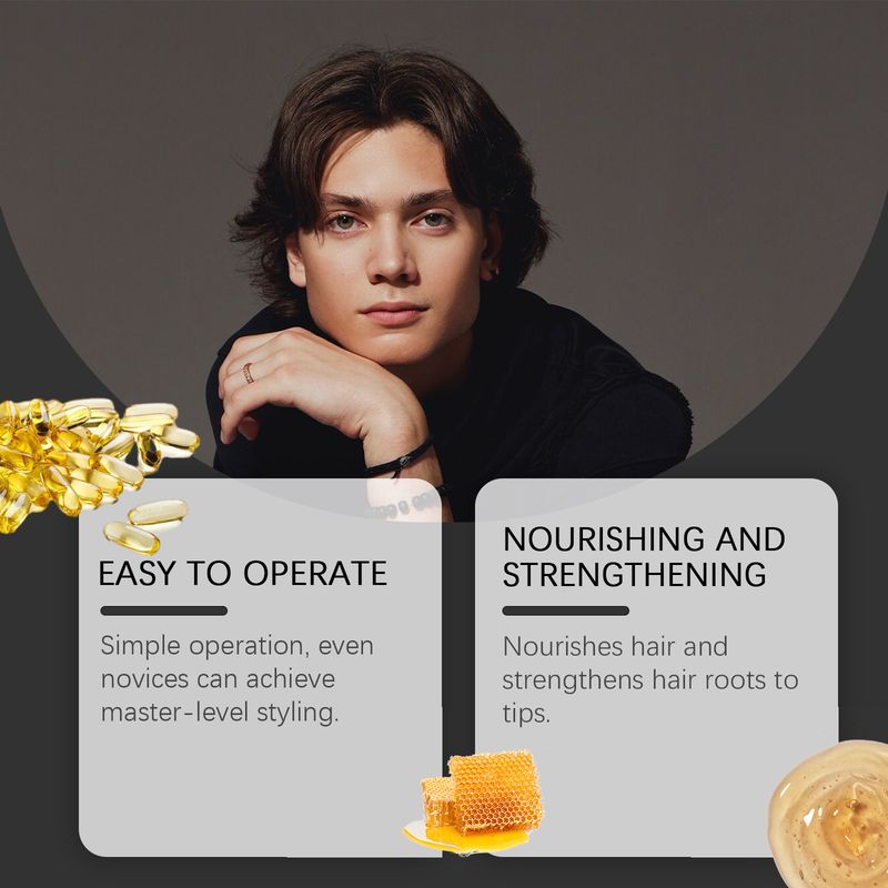 Ulei de păr pentru coafarea bărbaților, Îngrijirea părului răcoritoare pentru coafarea spatelui bărbaților_voghion.com