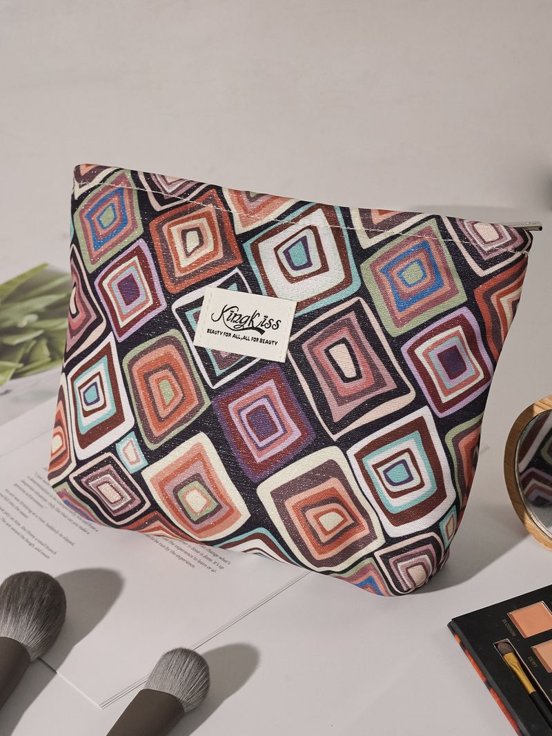 TK Xiyin Cross Border Spezialversorgung Graffiti Geometrisches Hochwertiges Stickmuster Hochwertige tragbare Aufbewahrungskosmetiktasche Fabrik_voghion.com