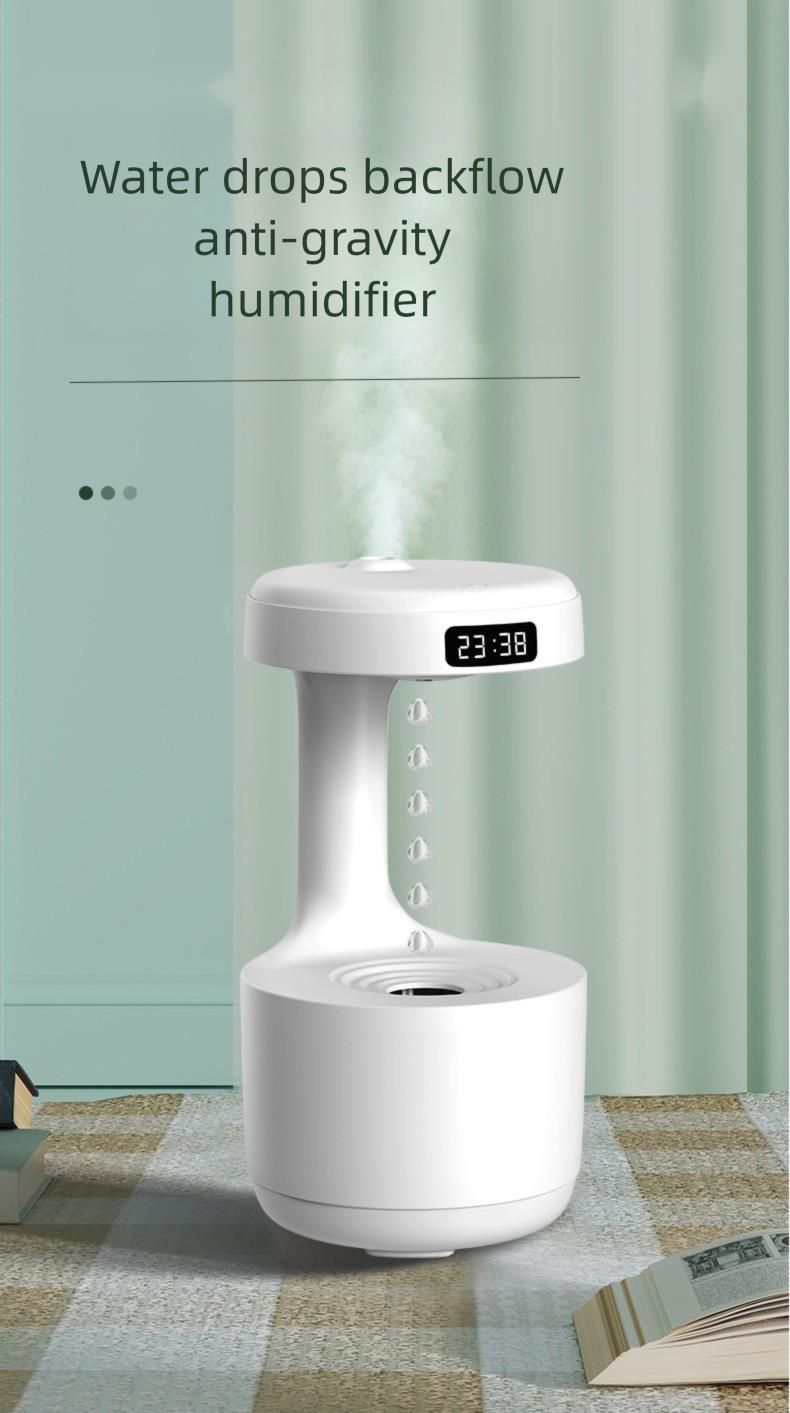 Umidificatore antigravità, sfera di nebbia levitante con luce notturna, USB silenzioso per scrivania da camera da letto, gadget tecnologico fantastico_voghion.com