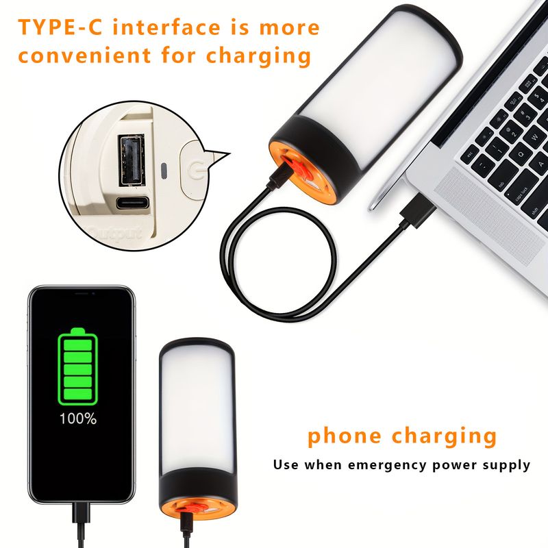 Outdoor Solar Camping Liicht laang halen portable Beliichtung Atmosphär Liicht LED Warnluucht waasserdicht Noutfall Opluedbank_voghion.com