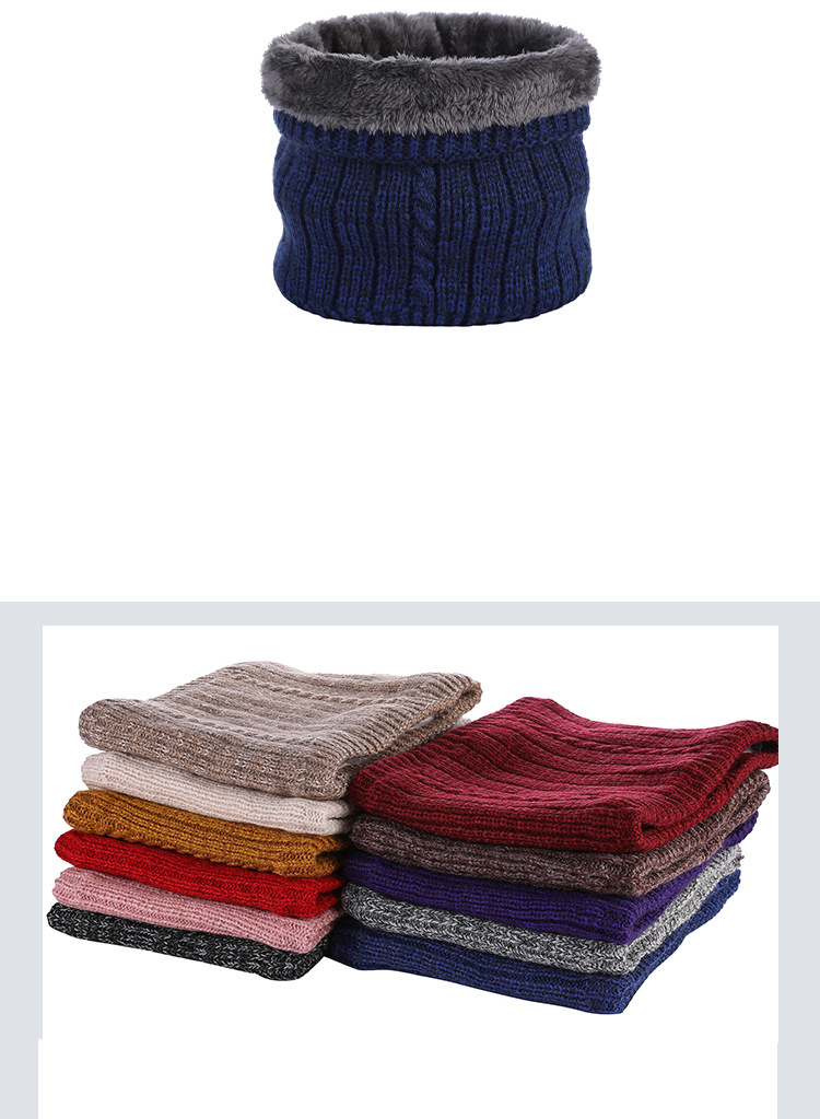 Unisex Scarf Fashion plus velvet scarf solid color outdoor couples riding warm collar set neck protection scarf set _voghion.com