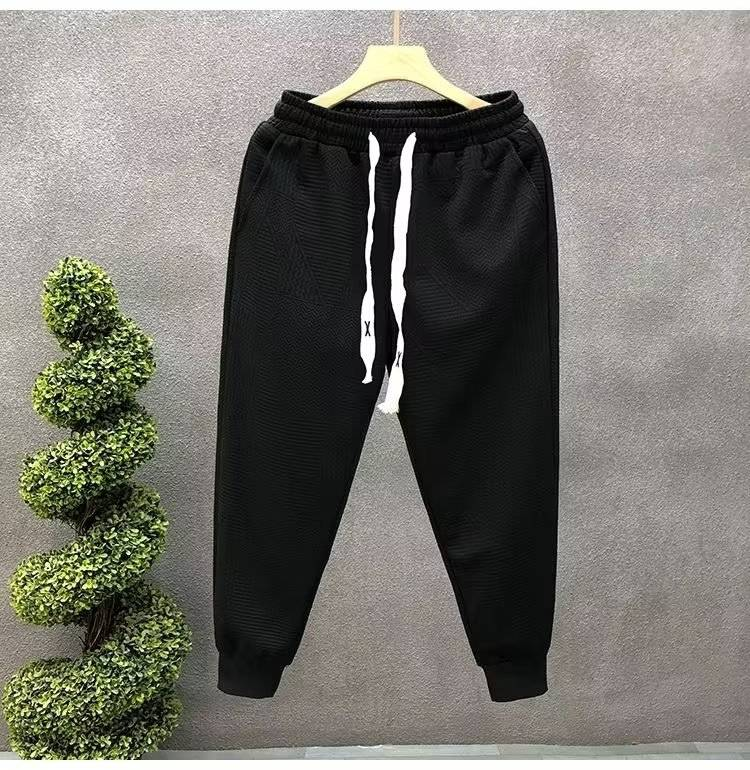 Muška odjeća Vez Sport Ležerne Muške hlače Hip Hop Svestrane Široke Modne Trenirke_voghion.com