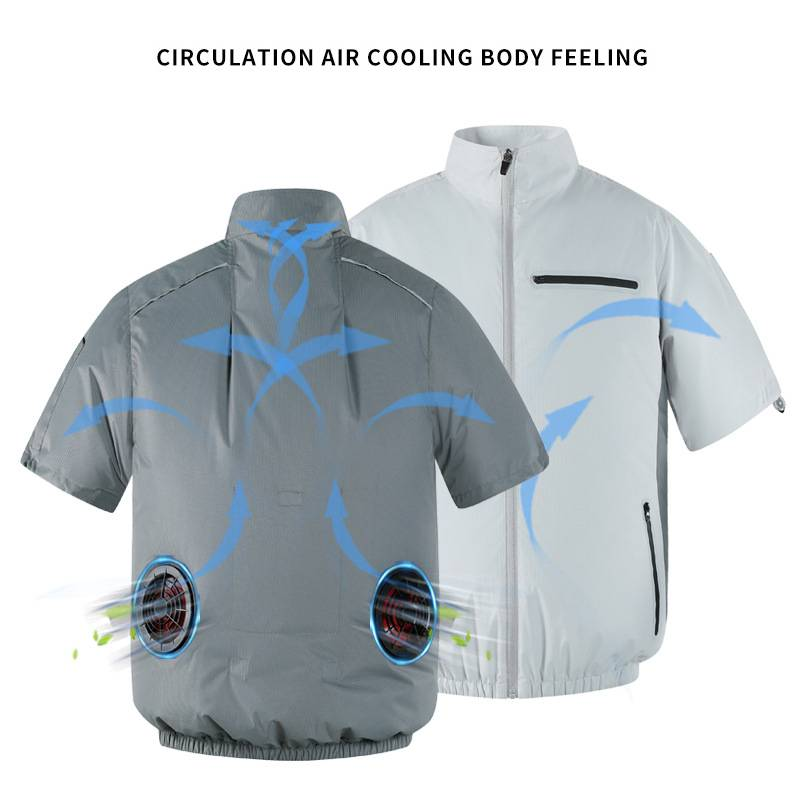 Kühlweste für Herren im Sommer mit eingebautem Ventilator, klimatisierte Kleidung, Camouflage-Arbeitskleidung für den Bau, Angelweste_voghion.com