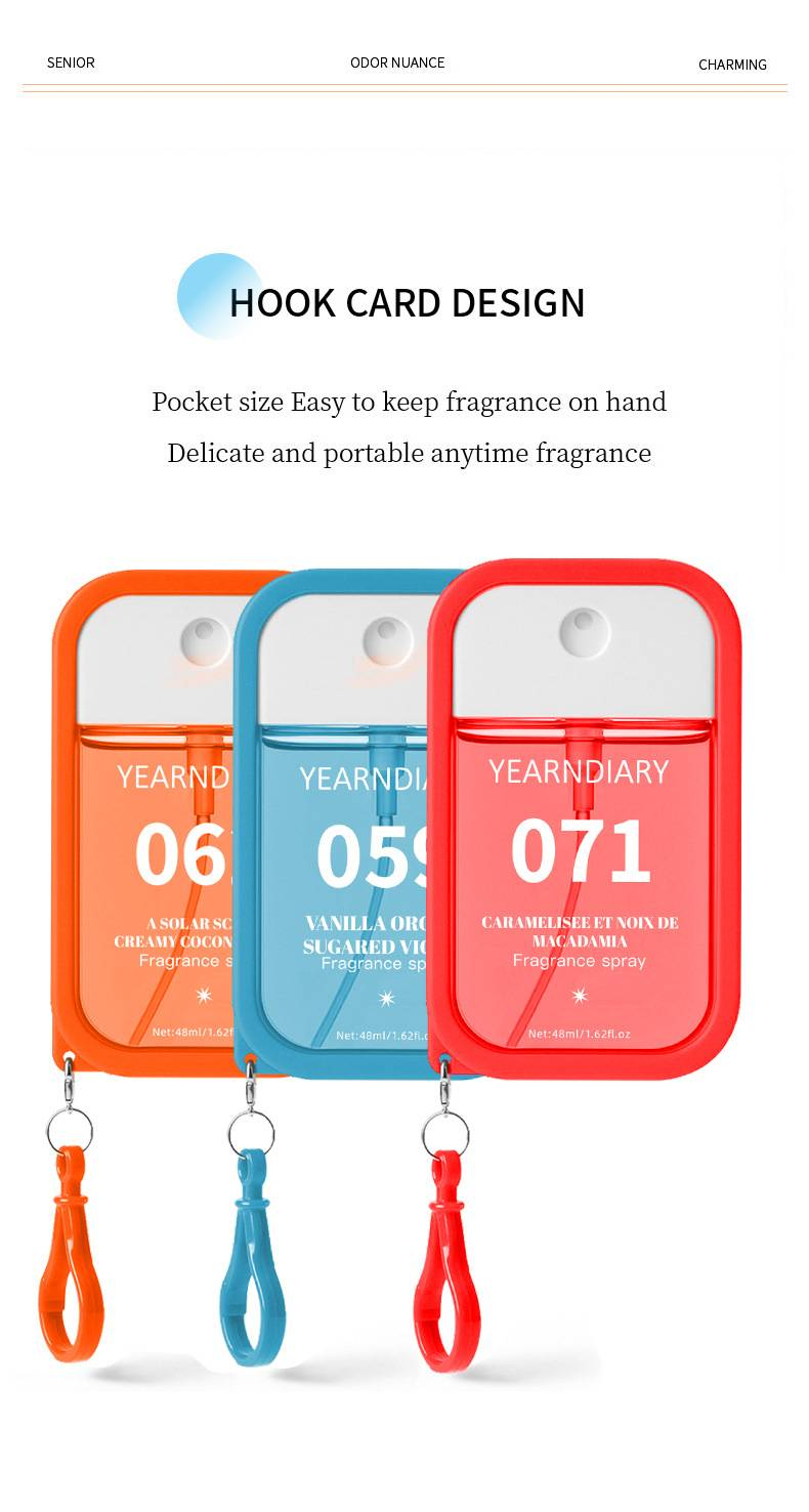 Spray parfumé numérique sans alcool YEARNDIARY - 5 parfums, 48 ml, portable et longue durée_voghion.com