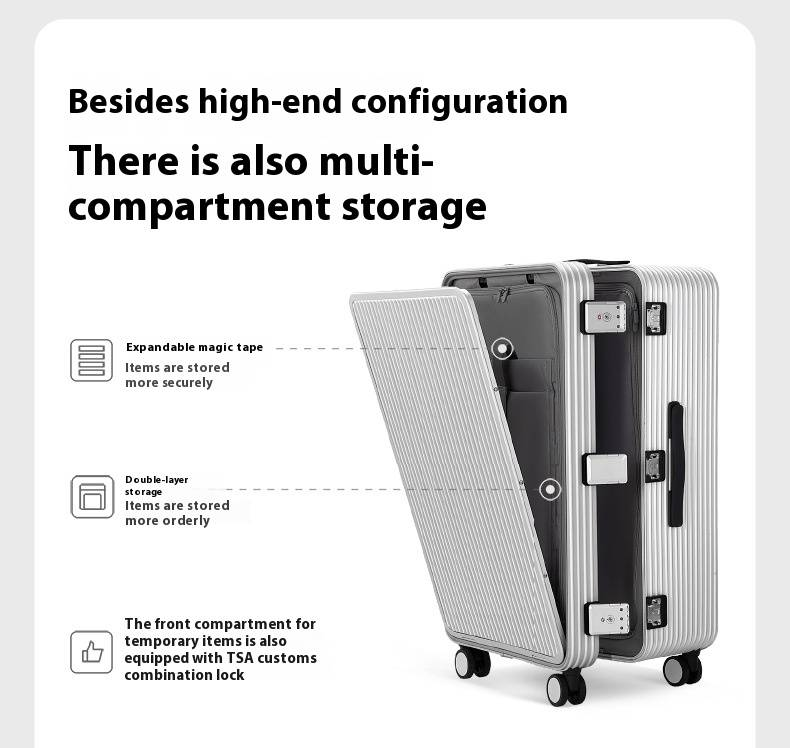 Suitcase 24 Inch Front Flip Travel Trolley 26 Strong 28 Durable 22 Thickened Men And Women 17 Inches_voghion.com