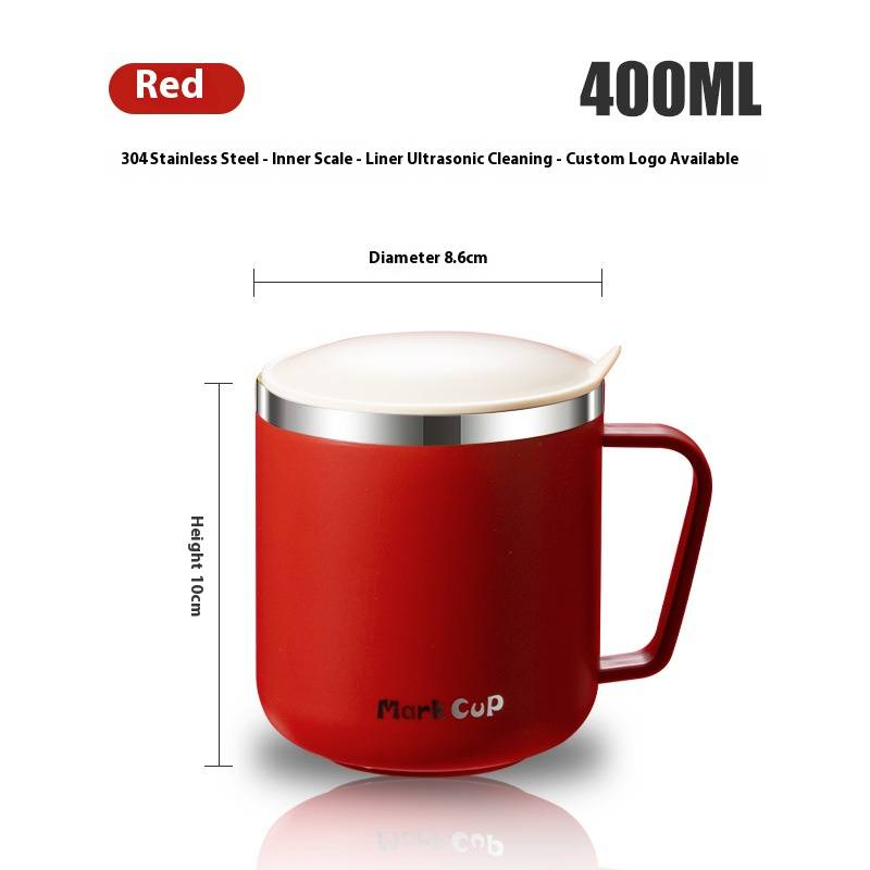 Geïsoleerde koffiemok van roestvrij staal 304 met maatstreepjes - dubbelwandige vacuüm reisbeker, lekvrij deksel, warmte- en koudebehoud_voghion.com