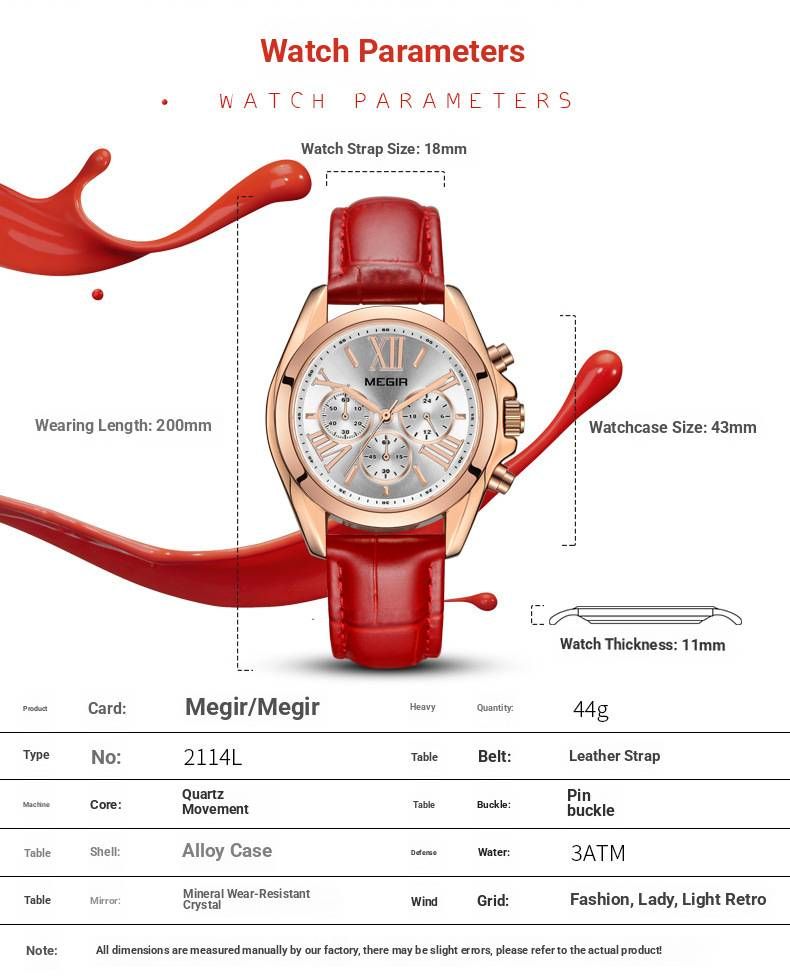 Elegante orologio al quarzo da donna – Orologio alla moda con cinturino in vera pelle da 37 mm e dettagli decorativi (opzioni bianco/oro rosa)_voghion.com