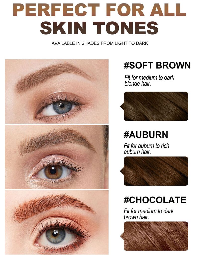 HANDAIYAN Double-Ended Eyebrow Pencil - Ultra-Fine Machete, Waterproof, Smudge-Proof, With Spiral Brush_voghion.com