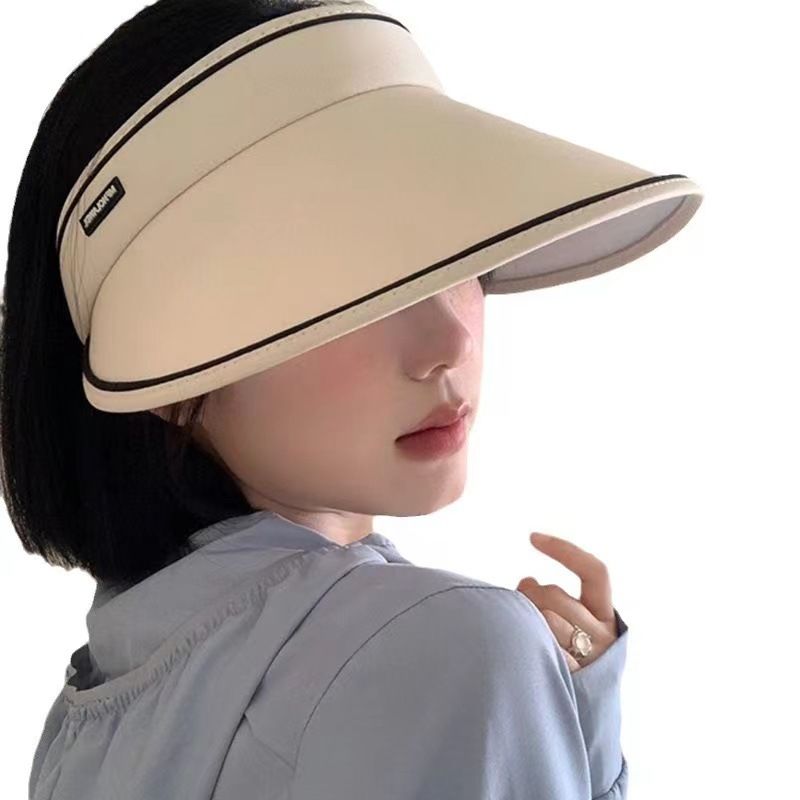 Sonnenhut für Damen mit extrabreiter Krempe (10 cm) – UPF50+-zertifizierte, offene Radmütze mit Gesichtsschutz und UV-Schutz_voghion.com