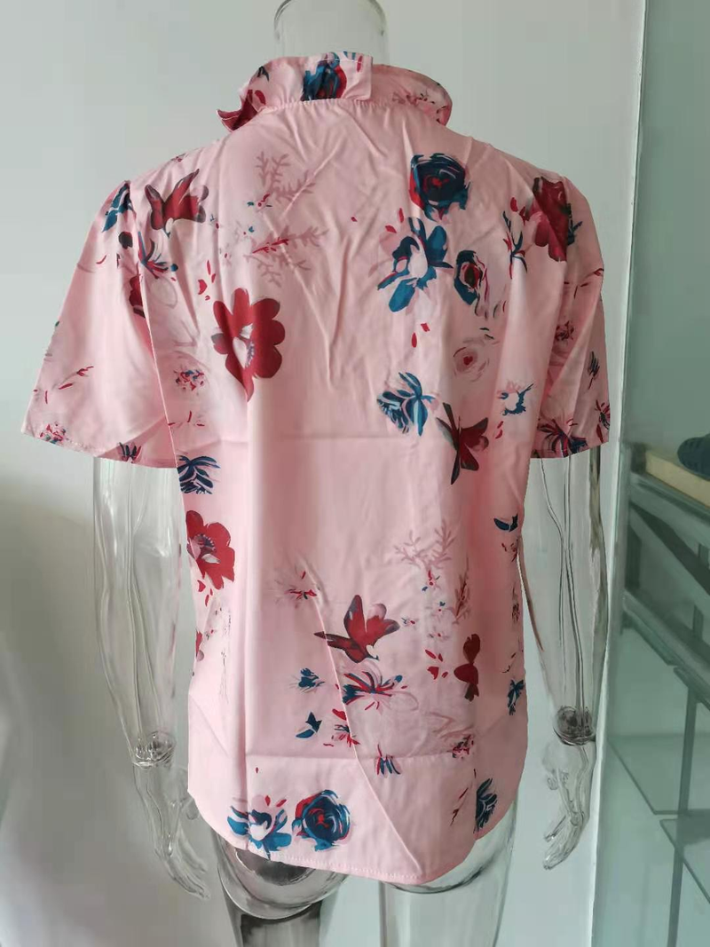Women's Spring And Summer Long-sleeved Ruffled Shirts Shirts_voghion.com