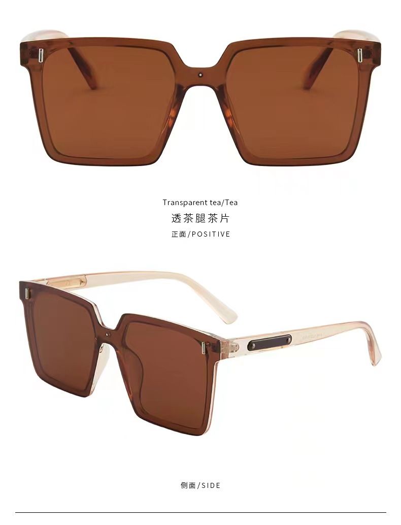 New high-definition fashionable frameless polarized for men and women, personalized square high-end sunscreen sunglasses_voghion.com